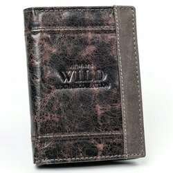 Vertikálna peňaženka s priehradkou na zips, prírodná koža - Always Wild