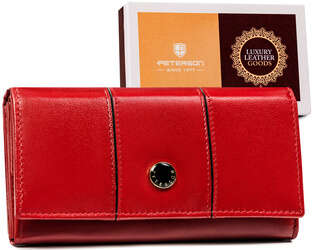Viacfarebná kožená dámska peňaženka s príveskom - Peterson