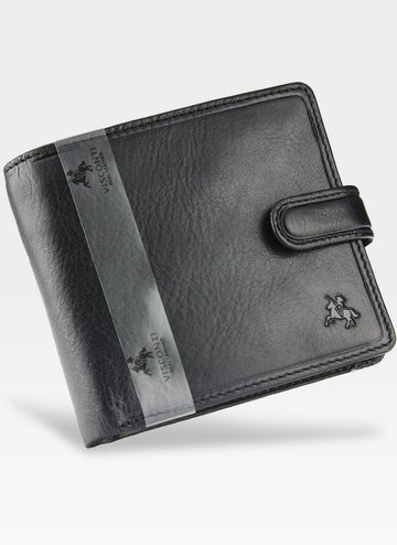 Viscont Secure Pánska kožená peňaženka čierna RFID TSC41
