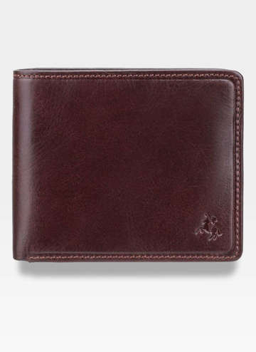Viscont Secure Pánska malá kožená peňaženka čierna RFID TSC46 Brown