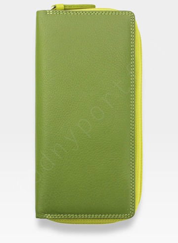 Visconti Dámska kožená peňaženka RAINBOW RB55 Green Multi