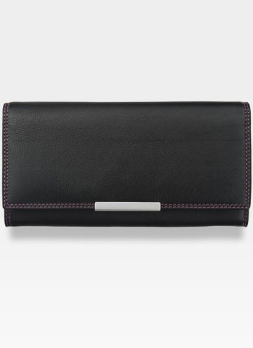 Visconti Dámska kožená peňaženka RIO R11 fialová + čierna