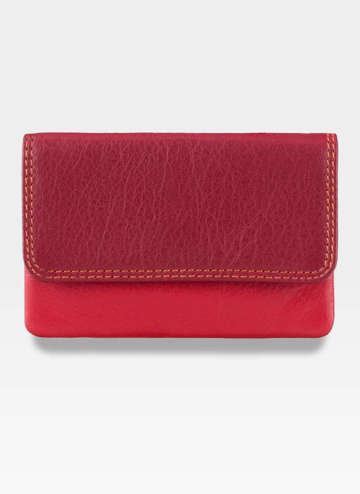 Visconti Dámska peňaženka malá s priestorom na kľúče Kožená RB99 Červená