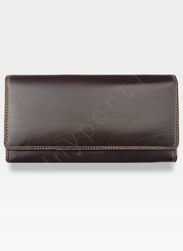 Visconti Dámska talianska kožená peňaženka MONZA MZ10 Brown