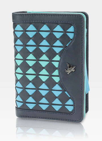 Visconti Dámska viacfarebná kožená peňaženka BR-75 Blue