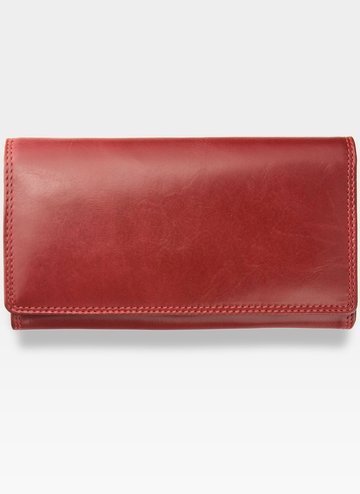 Visconti MONZA Talianska kožená peňaženka z prírodnej kože MZ12 Red