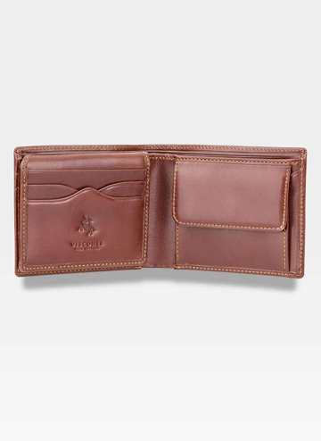 Visconti Malá pánska talianska kožená peňaženka MZ4 Black
