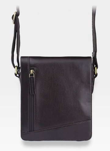 Visconti Pánska kožená listová taška S7 Natural Leather Dark Brown