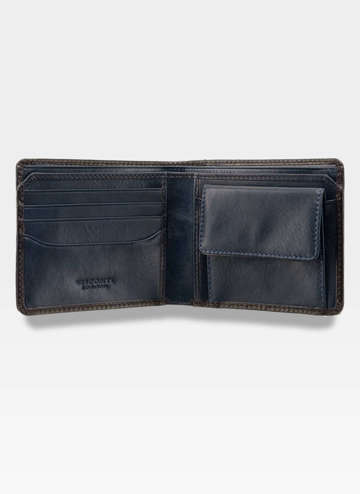 Visconti Pánska kožená peňaženka AT-60 Blue RFID Tap&amp;Go