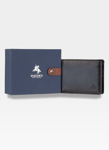 Visconti Pánska malá kožená peňaženka AT63 Blue