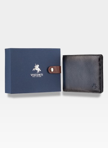 Visconti Pánska stredná kožená peňaženka AT58 Blue