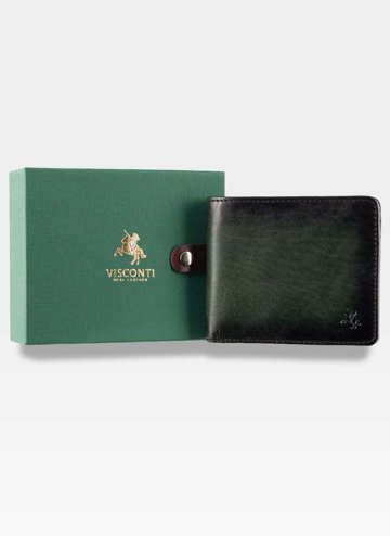 Visconti Pánska stredná kožená peňaženka AT58 Green