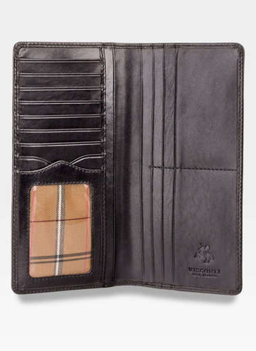Visconti Veľká pánska talianska kožená peňaženka MZ6 Black