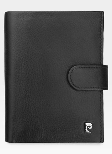 Zapínaná pánska peňaženka Pierre Cardin Kožená klasická čierna peňaženka Tilak03 326A